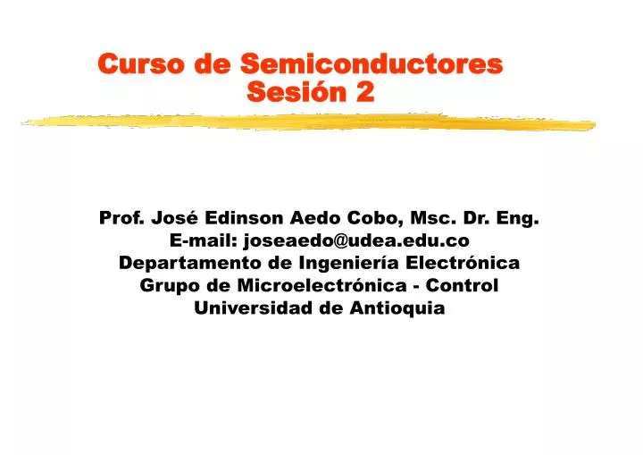 curso de semiconductores sesi n 2