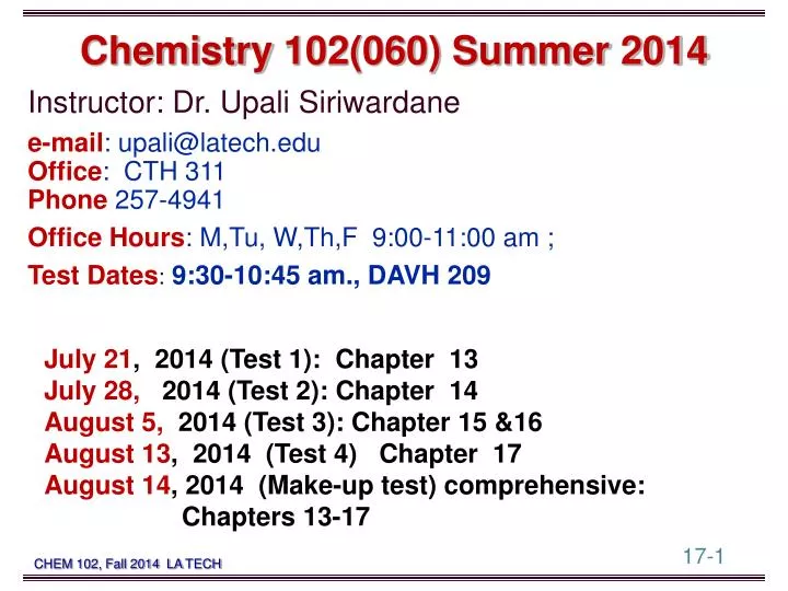 chemistry 102 060 summer 2014