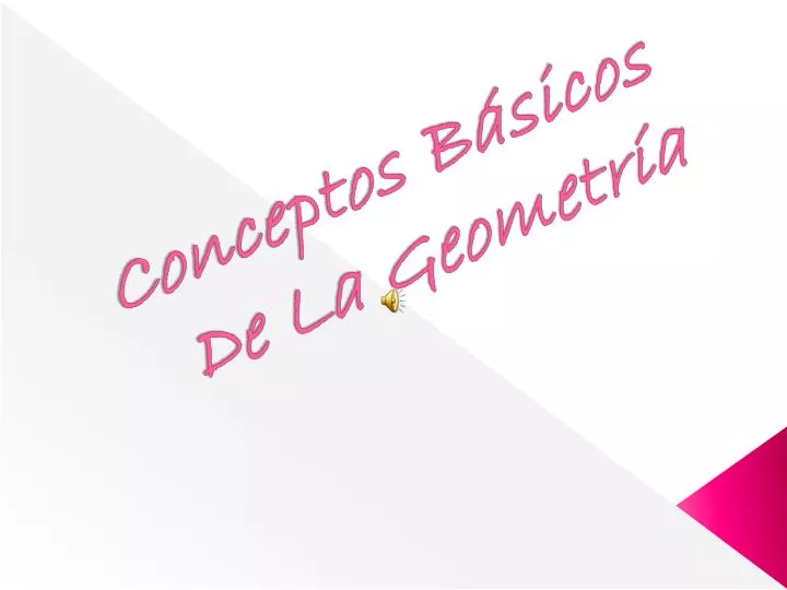 conceptos b sicos de la geometr a