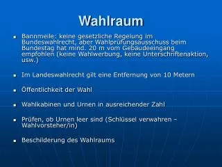 wahlraum