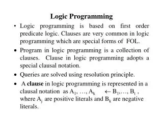 Logic Programming