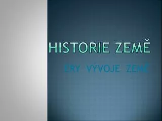 historie zem
