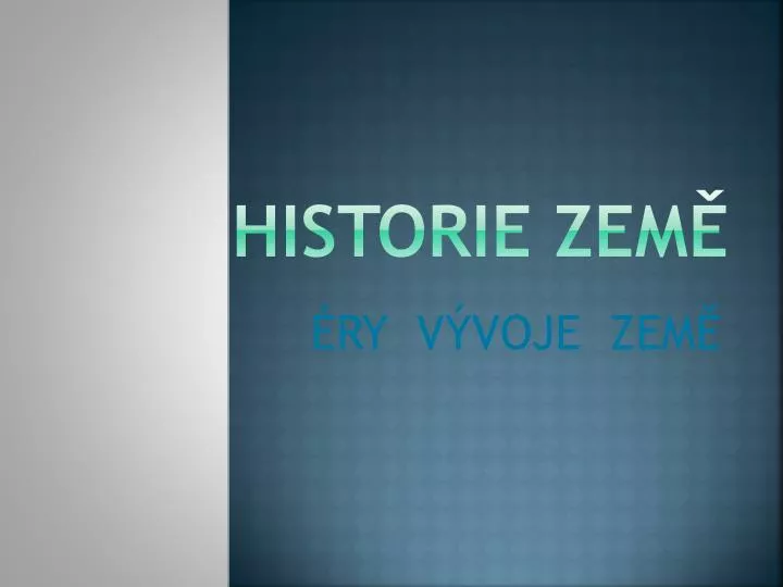 historie zem