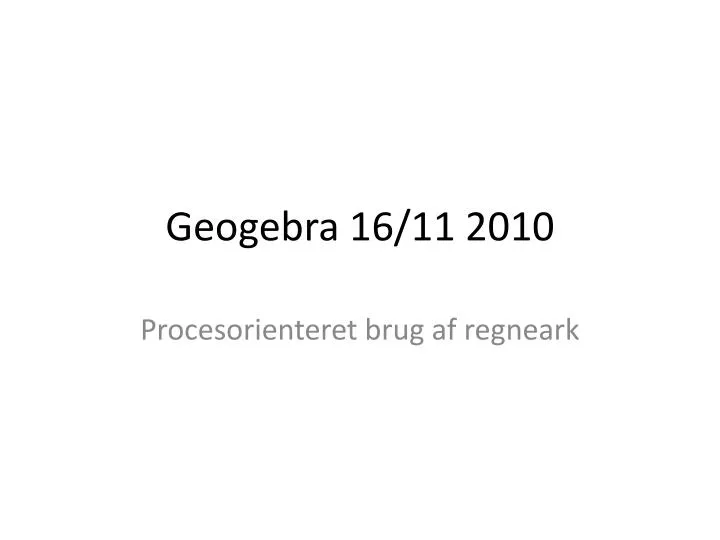 geogebra 16 11 2010