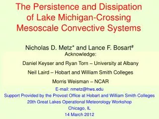 The Persistence and Dissipation of Lake Michigan-Crossing Mesoscale Convective Systems