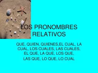 los pronombres relativos