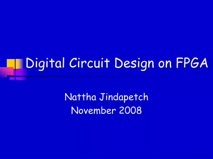 digital circuit design on fpga