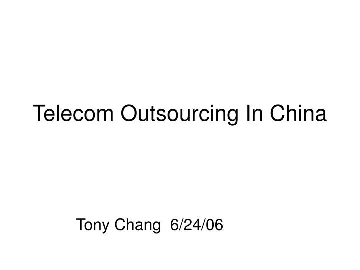 telecom outsourcing in china