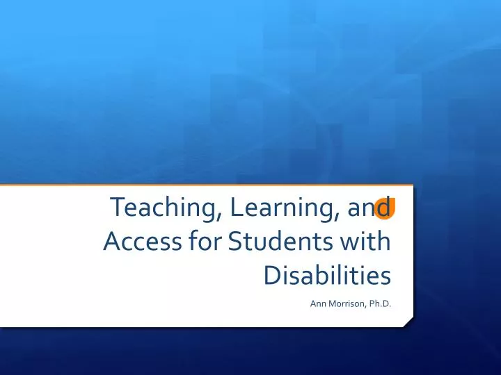 teaching learning and access for students with disabilities