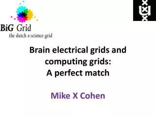 Brain electrical grids and computing grids: A perfect match Mike X Cohen