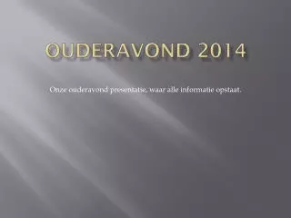 ouderavond 2014
