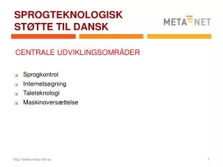 sprogteknologisk st tte til dansk