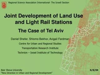 Joint Development of Land Use and Light Rail Stations