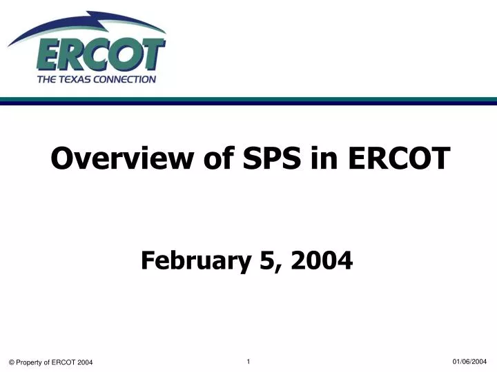 overview of sps in ercot