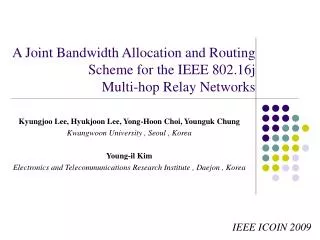 A Joint Bandwidth Allocation and Routing Scheme for the IEEE 802.16j Multi-hop Relay Networks