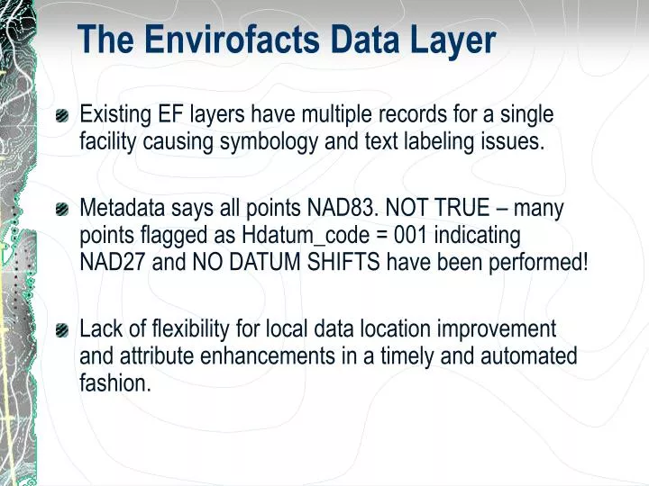 the envirofacts data layer