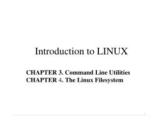 Introduction to LINUX