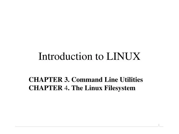 introduction to linux