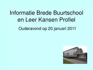 informatie brede buurtschool en leer kansen profiel