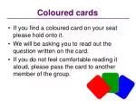 Coloured cards - slide 1