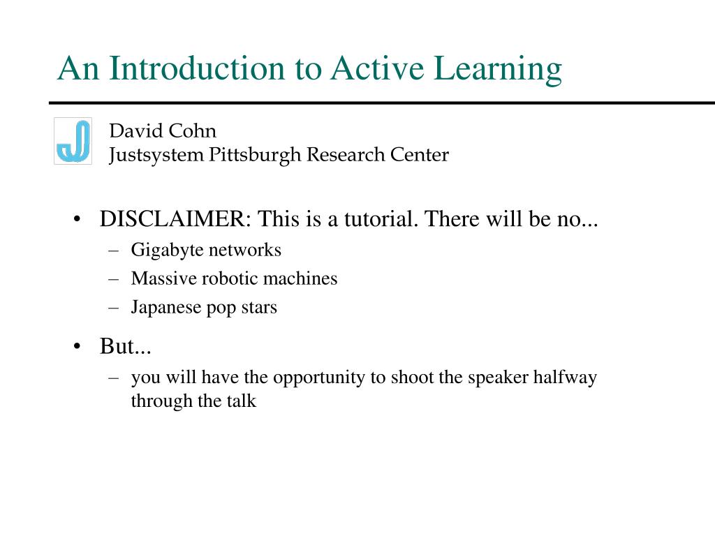 An Introduction to Active Learning - slide 1