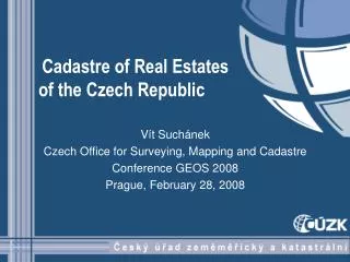 Cadastre of Real Estates of the Czech Republic