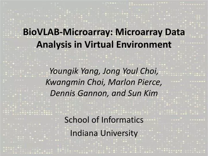 biovlab microarray microarray data analysis in virtual environment