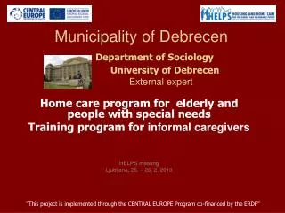 Home care program for elderly and people with special needs