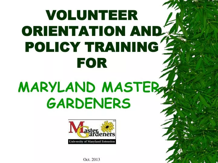 volunteer orientation and policy training for