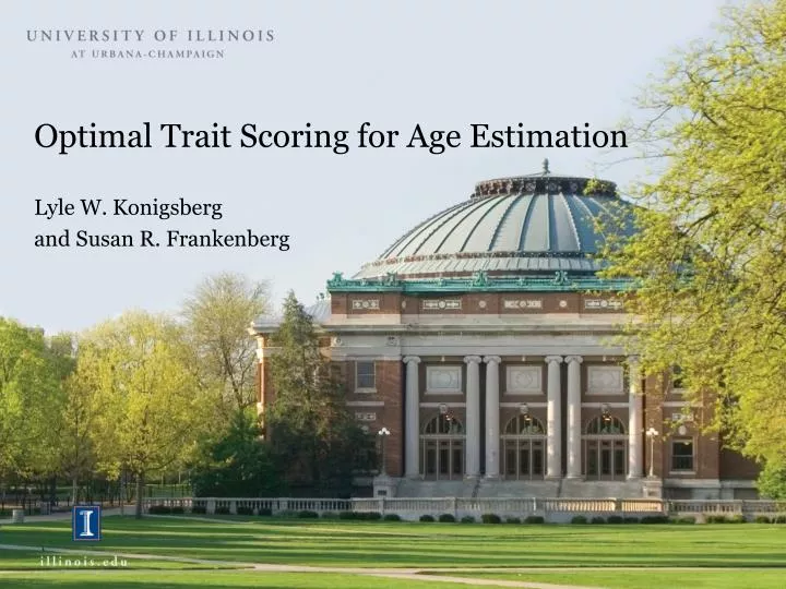 optimal trait scoring for age estimation
