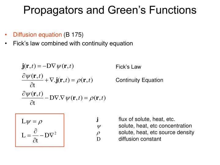 propagators and green s functions