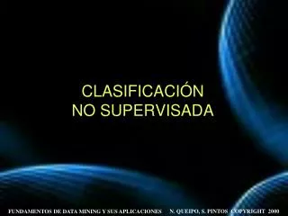 clasificaci n no supervisada