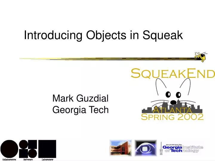 introducing objects in squeak