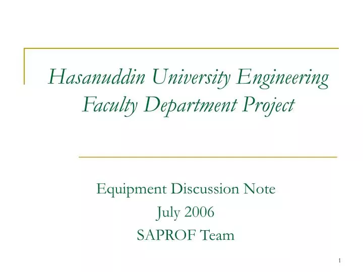 hasanuddin university engineering faculty department project