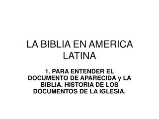 la biblia en america latina