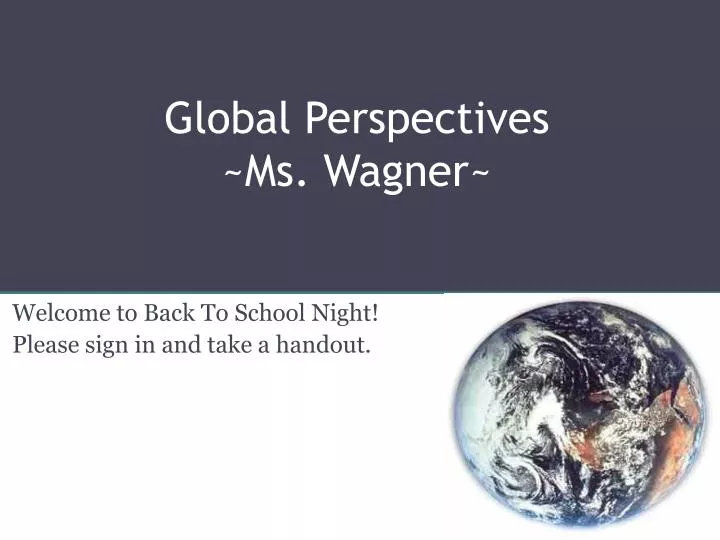 global perspectives ms wagner