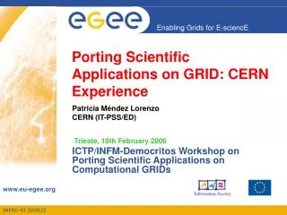 Porting Scientific Applications on GRID: CERN Experience