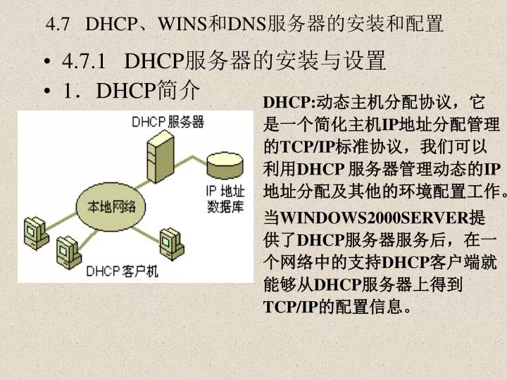 4 7 dhcp wins dns