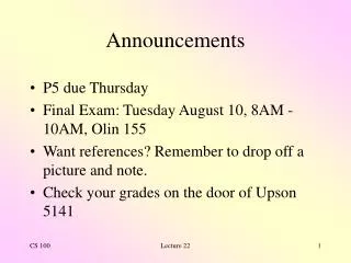 announcements