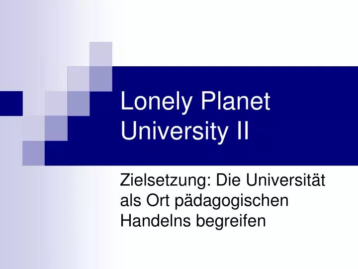 lonely planet university ii