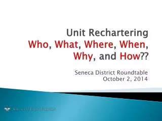 Unit Rechartering Who , What , Where , When , Why , and How ??