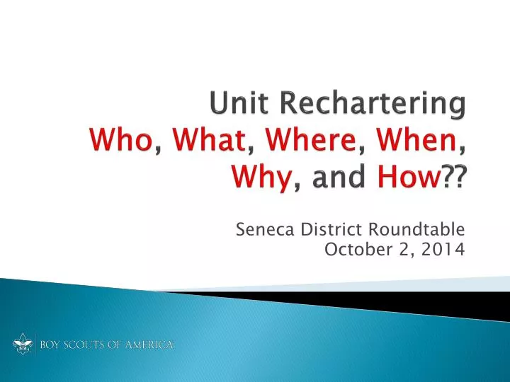 unit rechartering who what where when why and how