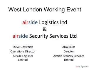 West London Working Event