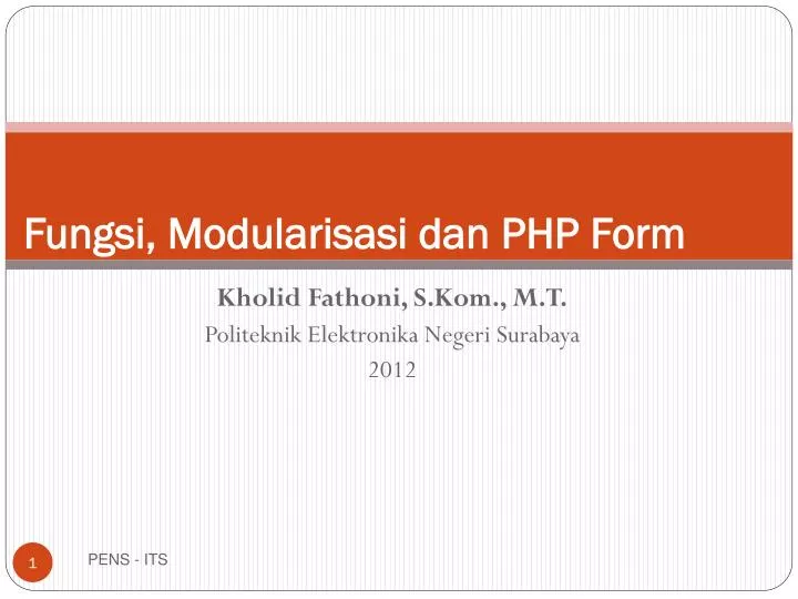 fungsi modularisasi dan php form