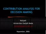 CONTRIBUTION ANALYSIS FOR DECISION MAKING - slide 1