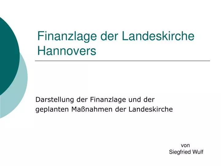 finanzlage der landeskirche hannovers