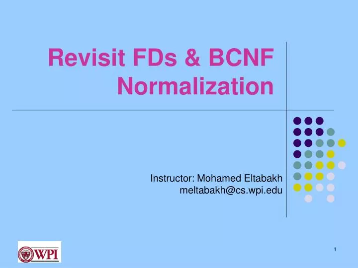 revisit fds bcnf normalization