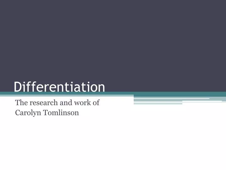 differentiation