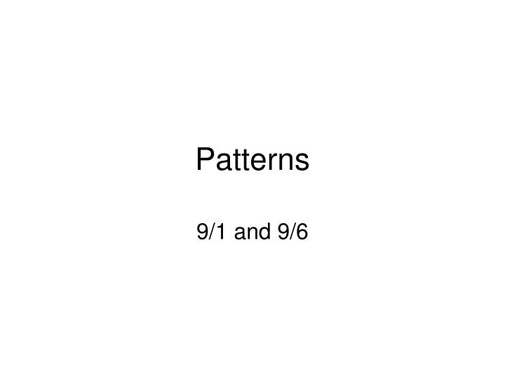 patterns