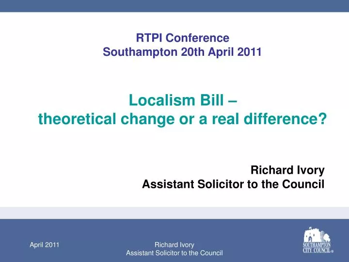 localism bill theoretical change or a real difference